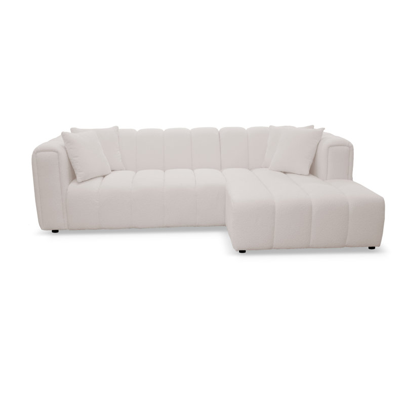 Oheneba 3 Seater Corner Sofa , Perle, Right Hand Facing