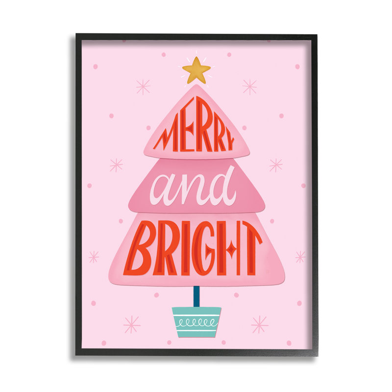 Merry & Bright, Giclée encadrée noir minuit, H 14 po x l 11 po x P 1,5 po