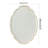 Tiffie Vintage Sculpted Oval Mirrors for Wall Decor 23 inch, Distressed White Ornate Accent Wood Framed Mirror