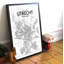 Utrecht City Map - No Frame Print-1752628373