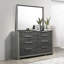 Commode et meuble de rangement moderne en bois à finition grise 1 pièce-32636597