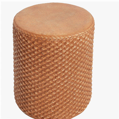 Evie Outdoor Patio Round MGO Side Table, Brown