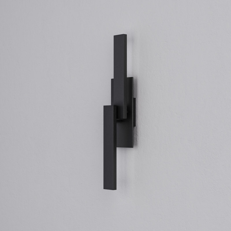 Applique murale à DEL 26 po en aluminium à intensité variable, Noir mat, H 26 po x l 5,5 po x P 3,5 po