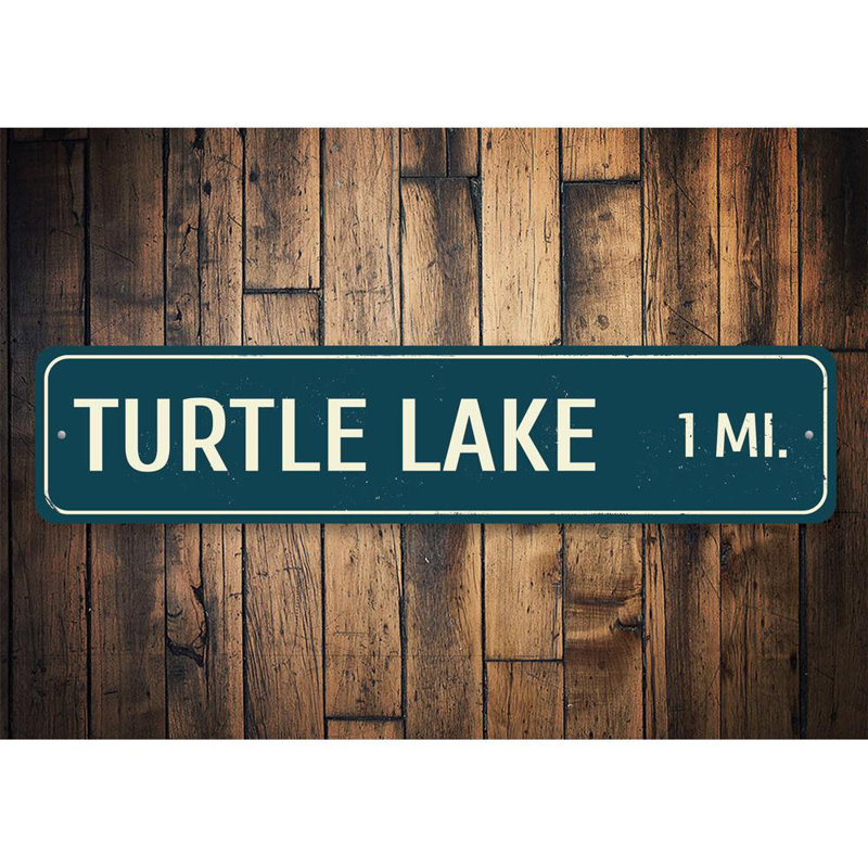 Plaque en aluminium Lake Distance, H 6 po x l 24 po x P 0,063 po