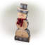 Statue de bonhomme de neige en bois-68635291