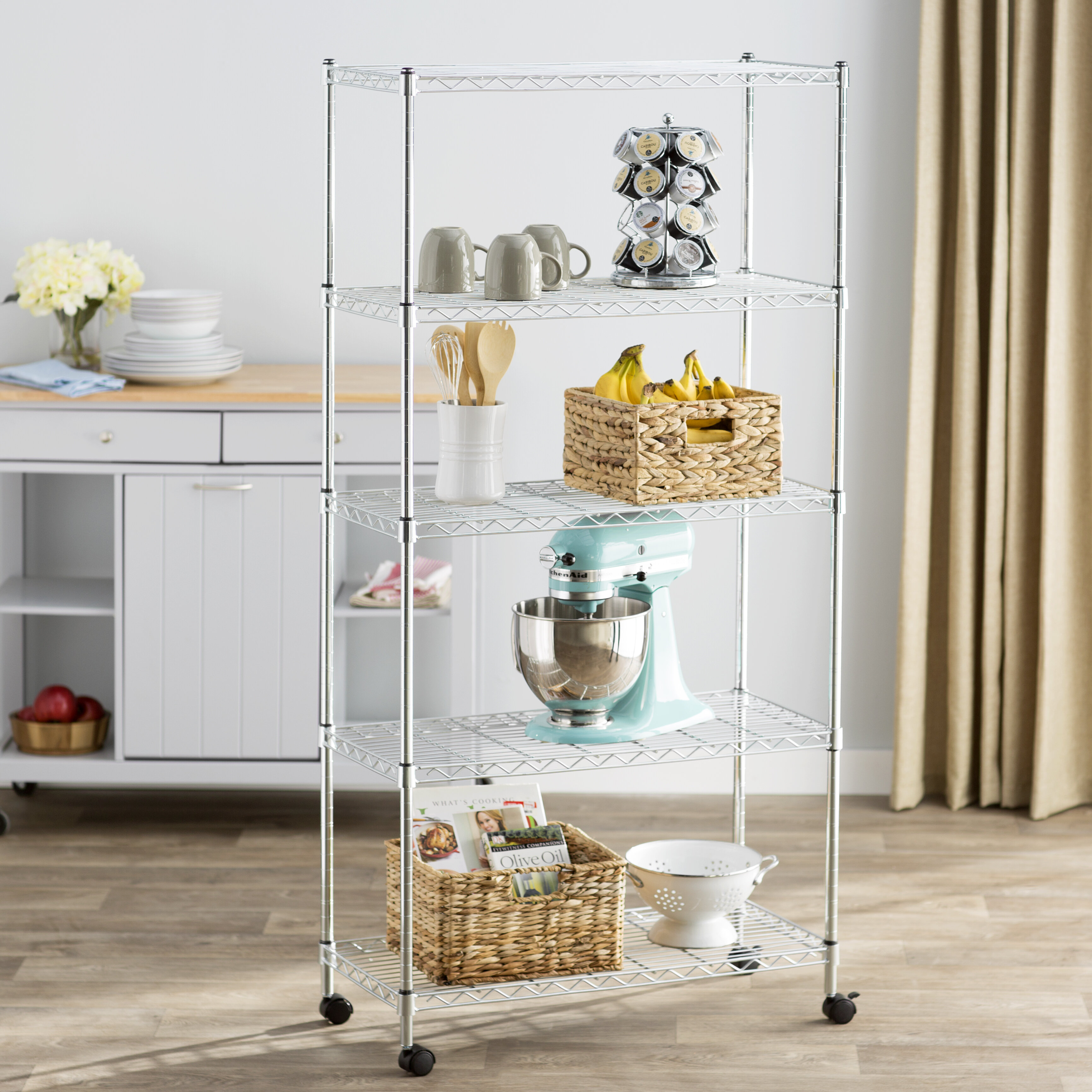 72 H x 24 W x 14 D Shelving Unit Rebrilliant Finish: Silver