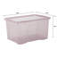Wham Crystal 60L Plastic Storage Boxes Tint Dusky-1816320394