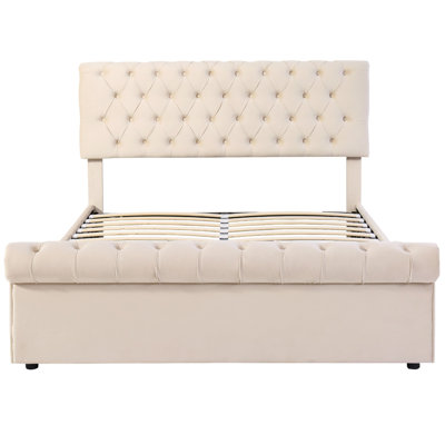 Solid Wood Ottoman Storage Bed