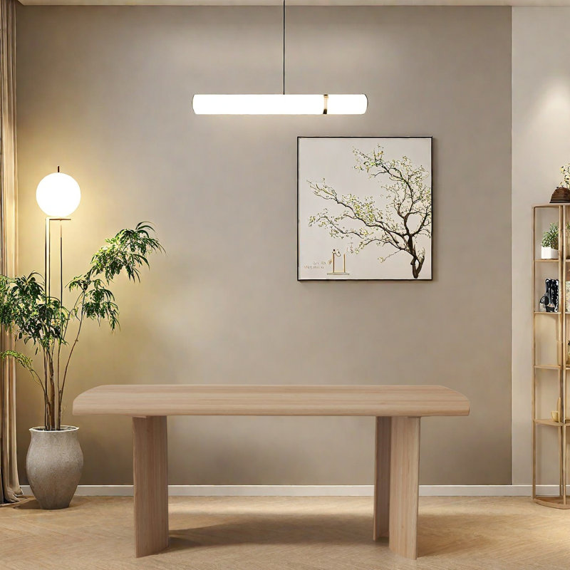 Table de salle à manger Modern Wabi-Sabi, H 29,5 po x L 70,8 po x l 31,4 po