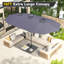 Grand parasol double 15 pi avec lumières solaires-1083733227