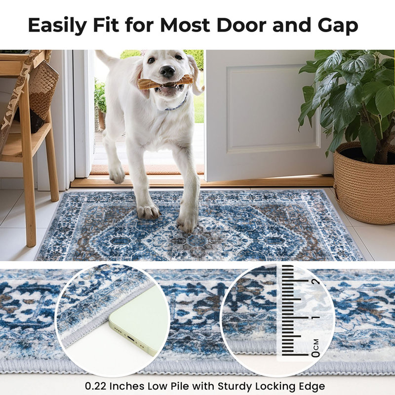 Tapis d'intérieur antidérapant Jodhveer , Tapis de couloir 2 pi 7 po x 20 pi