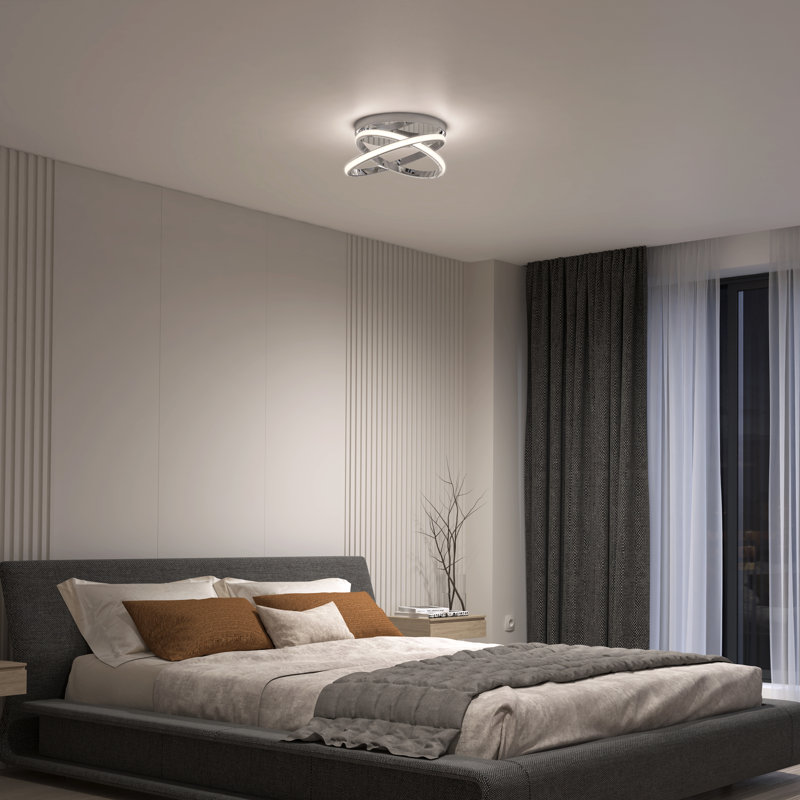 Jeannelle LED Semi Flush Mount, Chrome