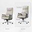 Ensemble de 3 chaises de bureau en cuir-1997126488