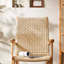 Chaise berçante simple en bois massif-100997888