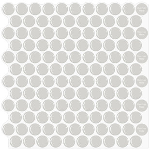 Peel And Stick Penny Tile 12'' W x 12'' L Vinyl Peel and Stick Mosaic Tile