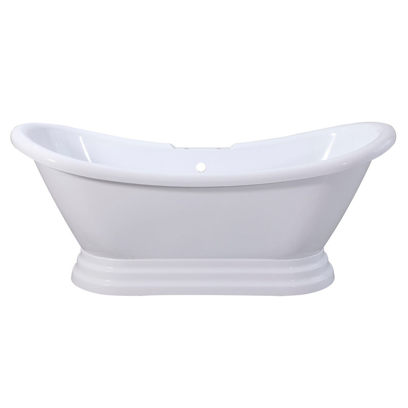 Baignoire à piédestal en acrylique sur pied 69 po Kingston Eden