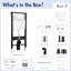 Hampton 0.8/1.6 GPF Elongated Wall Hung Toilet and In-Wall Mounting Frame with Gravity flush and Soft Close Seat-1138112998