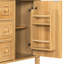 Meuble-lavabo 24 po avec lavabo, meuble-lavabo en bois avec tiroir rabattable, 2 tiroirs à fermeture en douceur, 1 porte à fermeture en douceur, bois massif et panneau de fibres à densité moyenne, poignées en bois élégantes