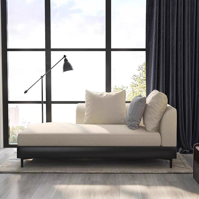 Chaise longue tendance de qualité simple, Accoudoir à droite (vu de face)