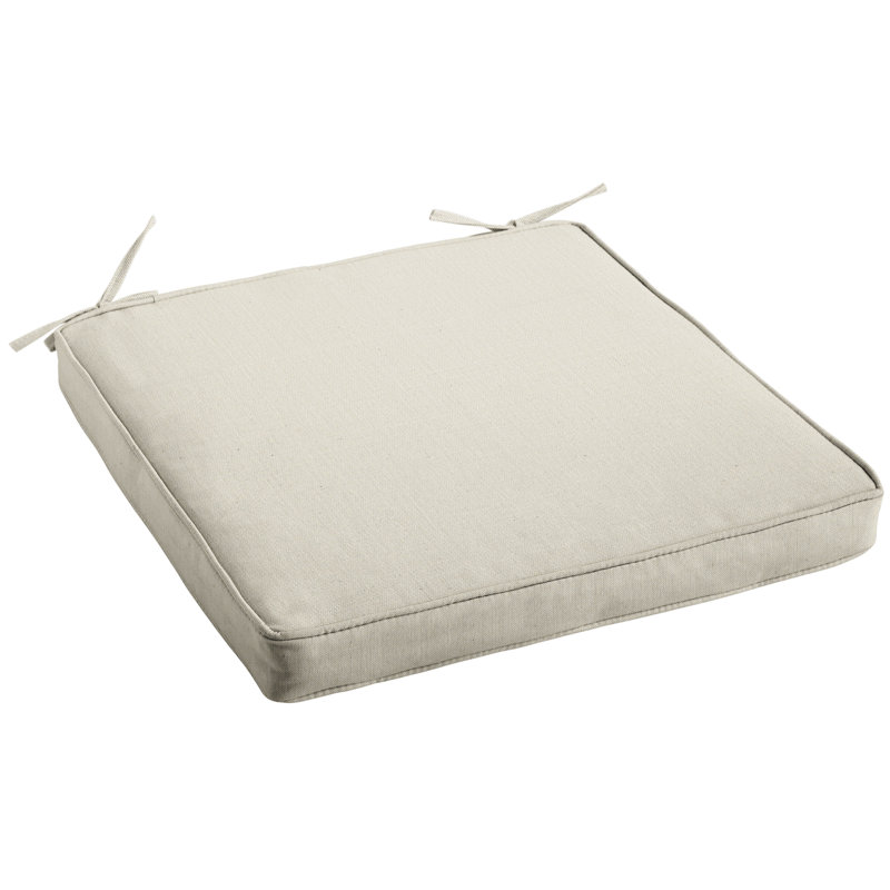 Outdoor 2'' Dining Chair Seat Cushion, Canvas Cloud Sunbrella® Canvas, 20" W x 20" D