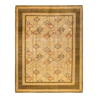 Srinath One-of-a-Kind 10' 1" X 13' 9" 2000s Wool Area Rug in Green