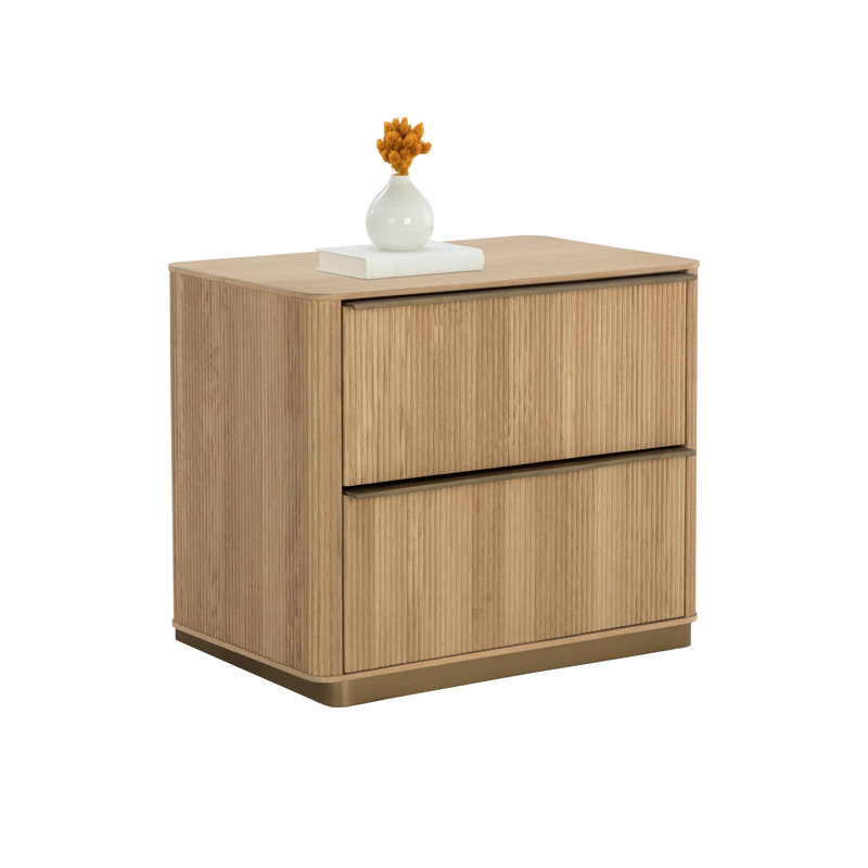 Table de chevet Sandria - brun, Brun