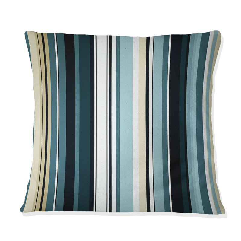 Classic Classic Elegance Striped Motif - Coussin décoratif à rayures, H 16 po x l 16 po