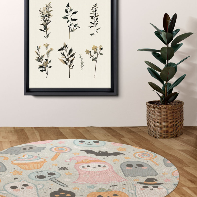 Tapis tressé Soft Spooks, Rond 5 pi