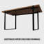 Table rectangulaire de 59 po - look industriel, pieds en métal, peut accueillir 4 à 6 personnes, repas facile à nettoyer avec un design moderne, cadre stable, repas