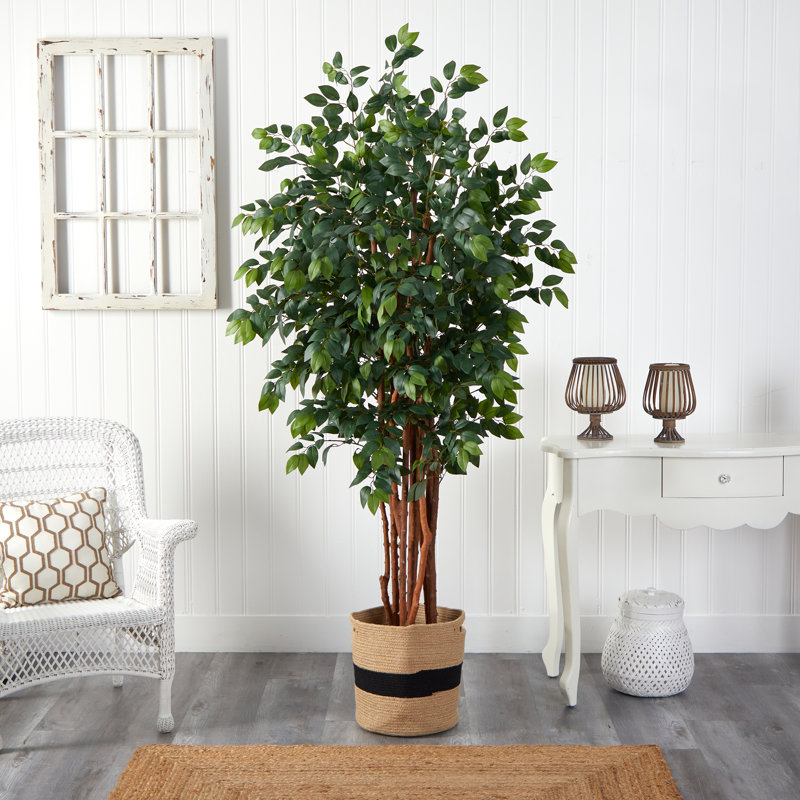 Arbre à feuillage artificiel 84 po en pot