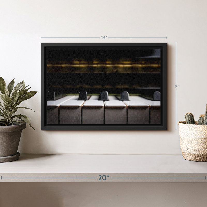 Old Piano Keys Canvas Print, 9" H x 13" W