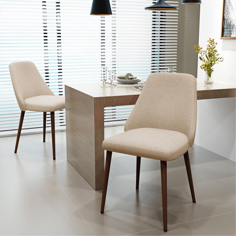 DINING CHAIR Iron Frame With Wood Finish For Aesthetic Appeal & Durability