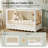 Aiago Modern Solid Wood Legs Baby Cot with Storage-25398485