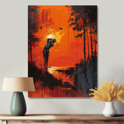  «Yellow Red Golfing Heritage Country Club II - Golf, art mural