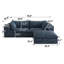 Canapé profond en velours côtelé de 39,8 po à 3 places avec coussin amovible, conception double couche, sans assemblage, pour salon, chambre à coucher, appartement, siège luxueux rembourré de plumes, éponge double confort moelleux, haute