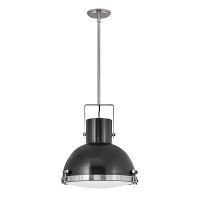 Luminaire suspendu nautique à une lumière Nautique avec verre opale gravé Nautique