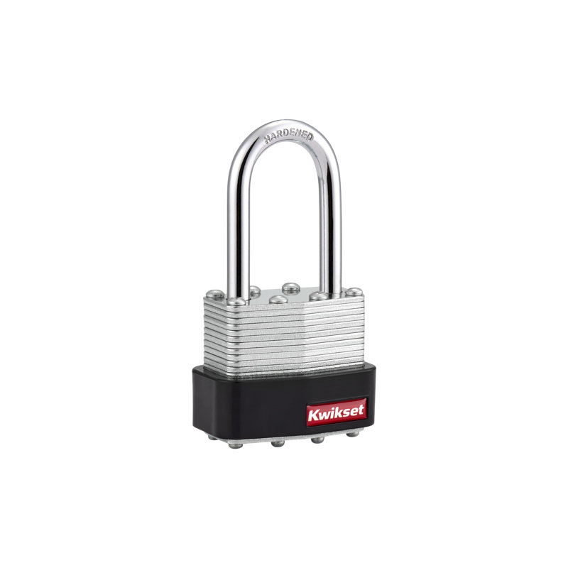 Cadenas Kwikset en acier laminé avec poignée en acier trempé, corps de 4 cm, anse de 3,8 cm, 1 unité