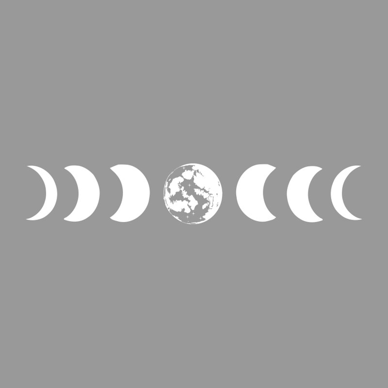 Décalcomanie murale phases de lune, Blanc