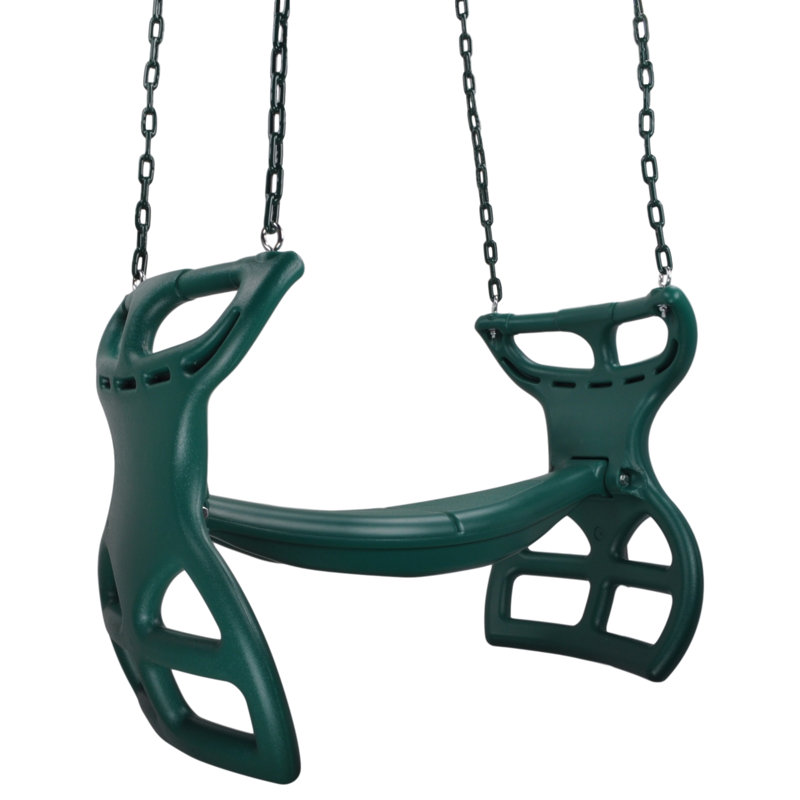Fauteuil coulissant avec chaînes, vert