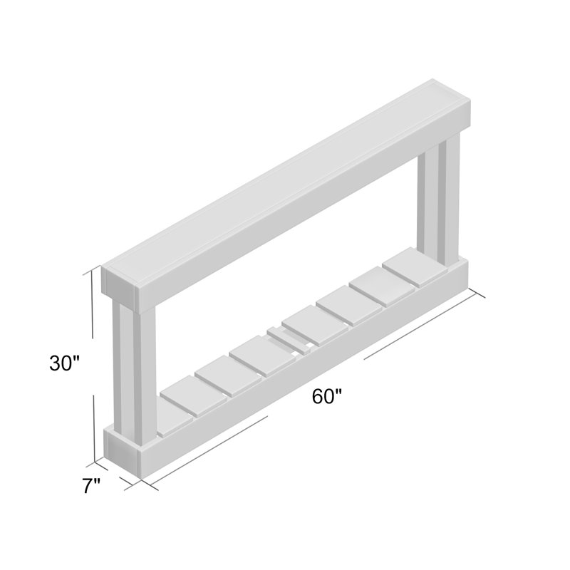 Merkle 60'' Solid Wood Console Table, White