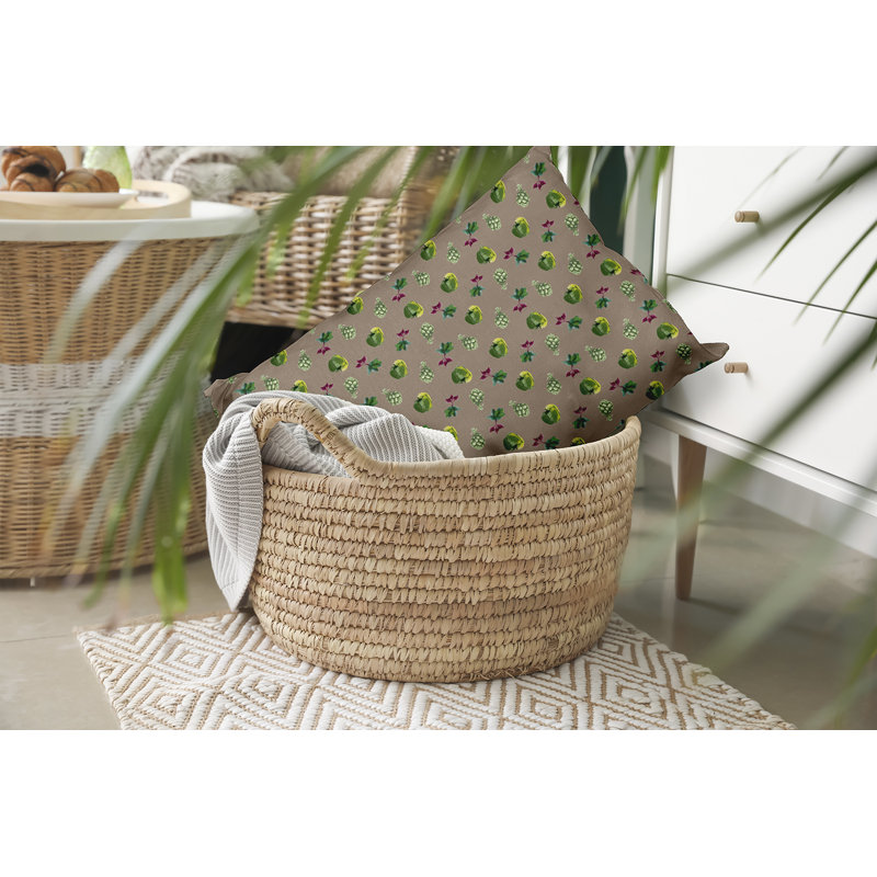 Coussin décoratif floral intérieur / extérieur en polyester, H 14 po x l 20 po, Rectangle