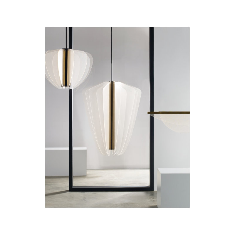Nyra 28 Chandelier, Plated Brass