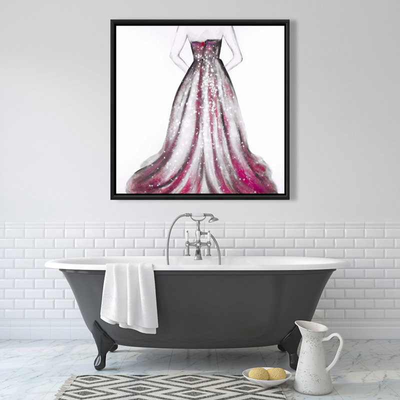 «Pink Princess Dress» sur toile, H 36 po x l 36 po