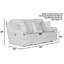 Canapé inclinable double 83 po avec coussins décoratifs 83 po-72273609-73186849