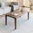 Nut-brown Solid Wood Rectangular Coffee Table-1504856149