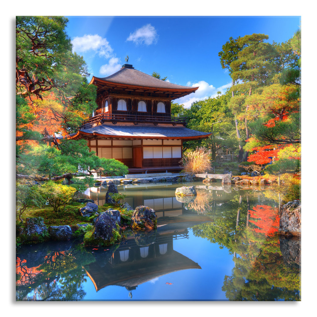 Glasbild Ginkaku-Ji-Tempel in Kyoto