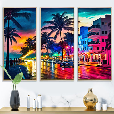 Edolie Miami Beach Holidays 3 Architecture - 3 pièces sur toile