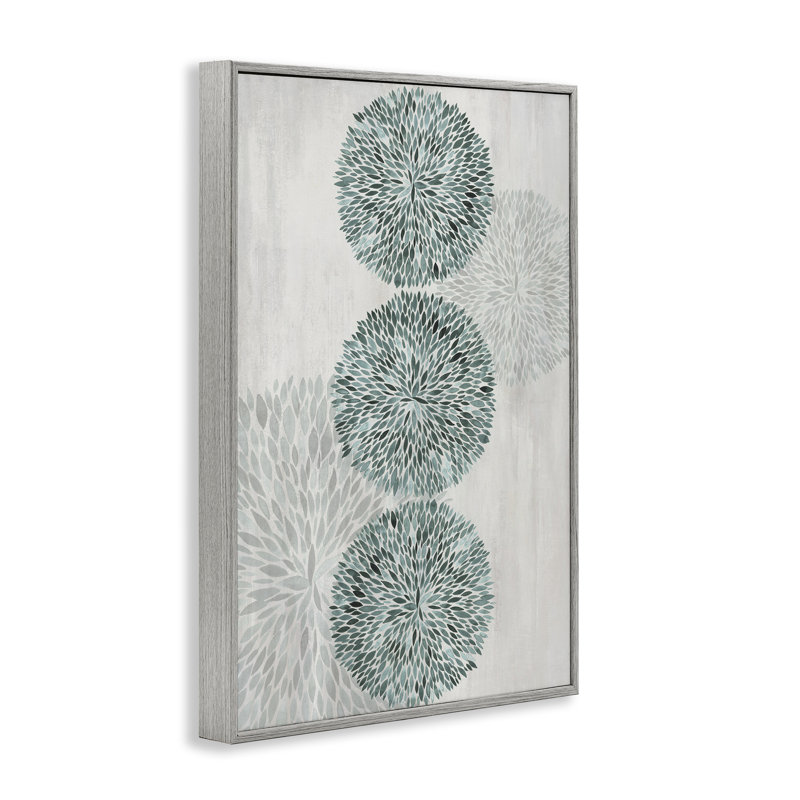 Giclée ronde à feuilles rondes, conception par Hannah Dawson, H 30 po x l 20 po, Estampe numérique Farmhouse