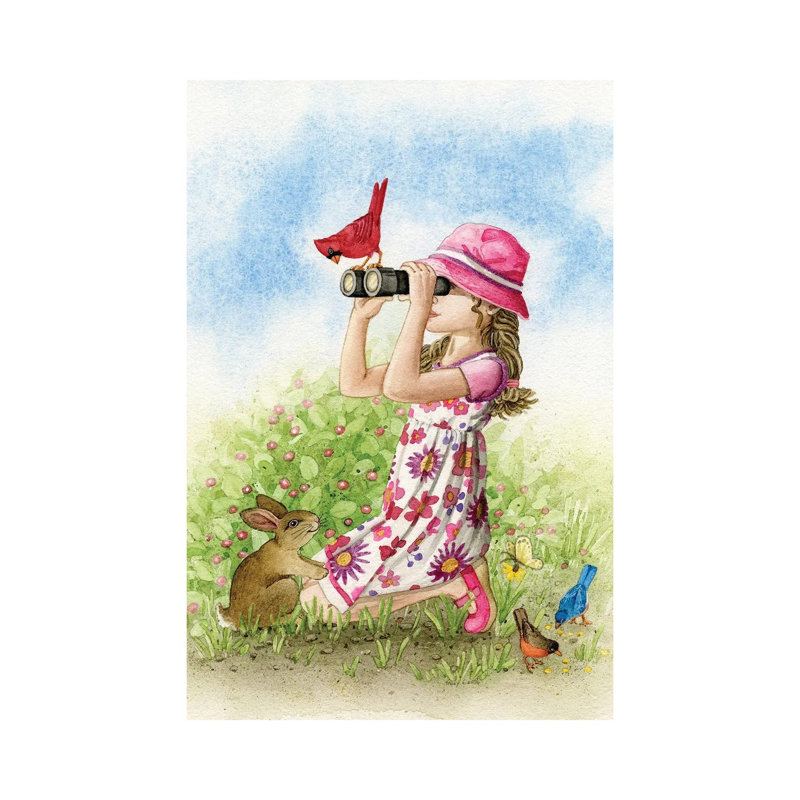 Bird Watching by Tracy Lizotte - Wrapped Canvas Print, 30.48cm H x 20.32cm W x 1.905cm D