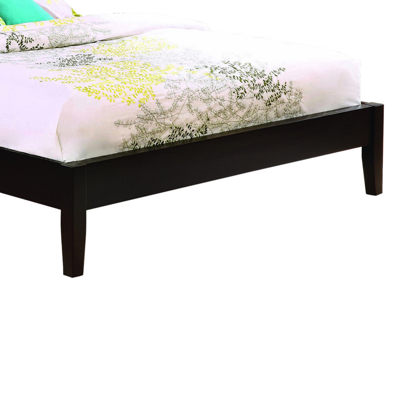 Adah Wooden California King Size Universal Bed Frame with Tapered Legs, Brown